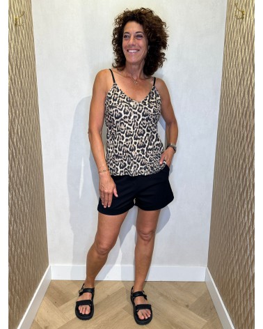 Top Spagettiband Leopard