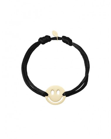 Armband Smiley Zwart