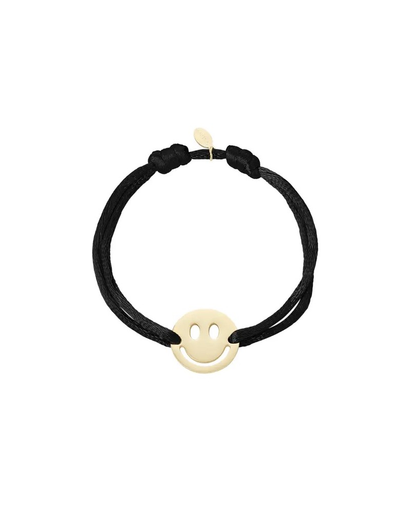 Armband Smiley Zwart