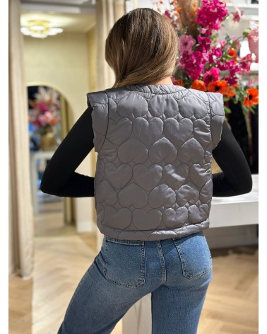 Gilet Heart Grey