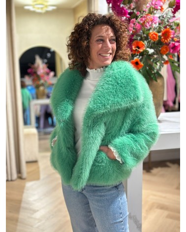 Jas Fake Fur zacht trendy colorful