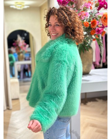 Jas Fake Fur Groen