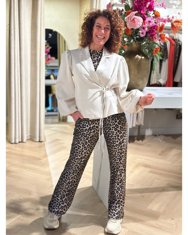 Travelstof Broek Leopard