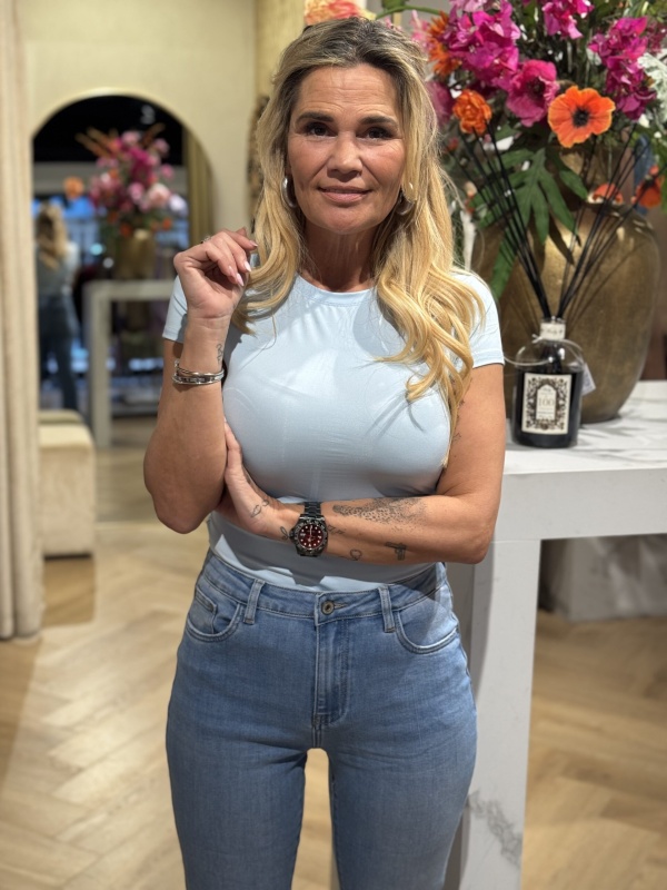 Body Mikkie Korte Mouw Baby Blauw