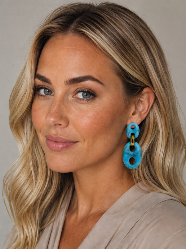 Oorbellen Siena Turquoise Blauw