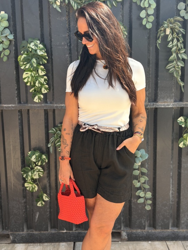 Basic Top Shirt Wit Azzuro