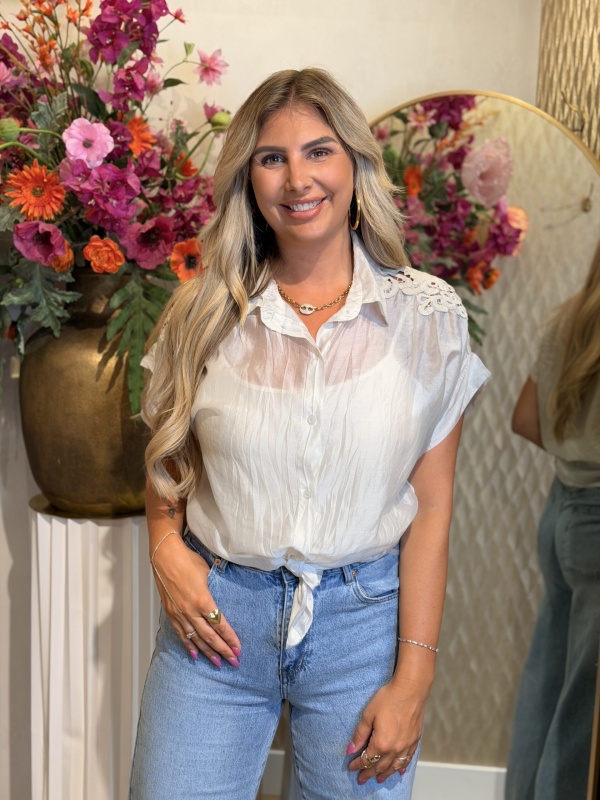 Blouse Kendall light zand/Off White
