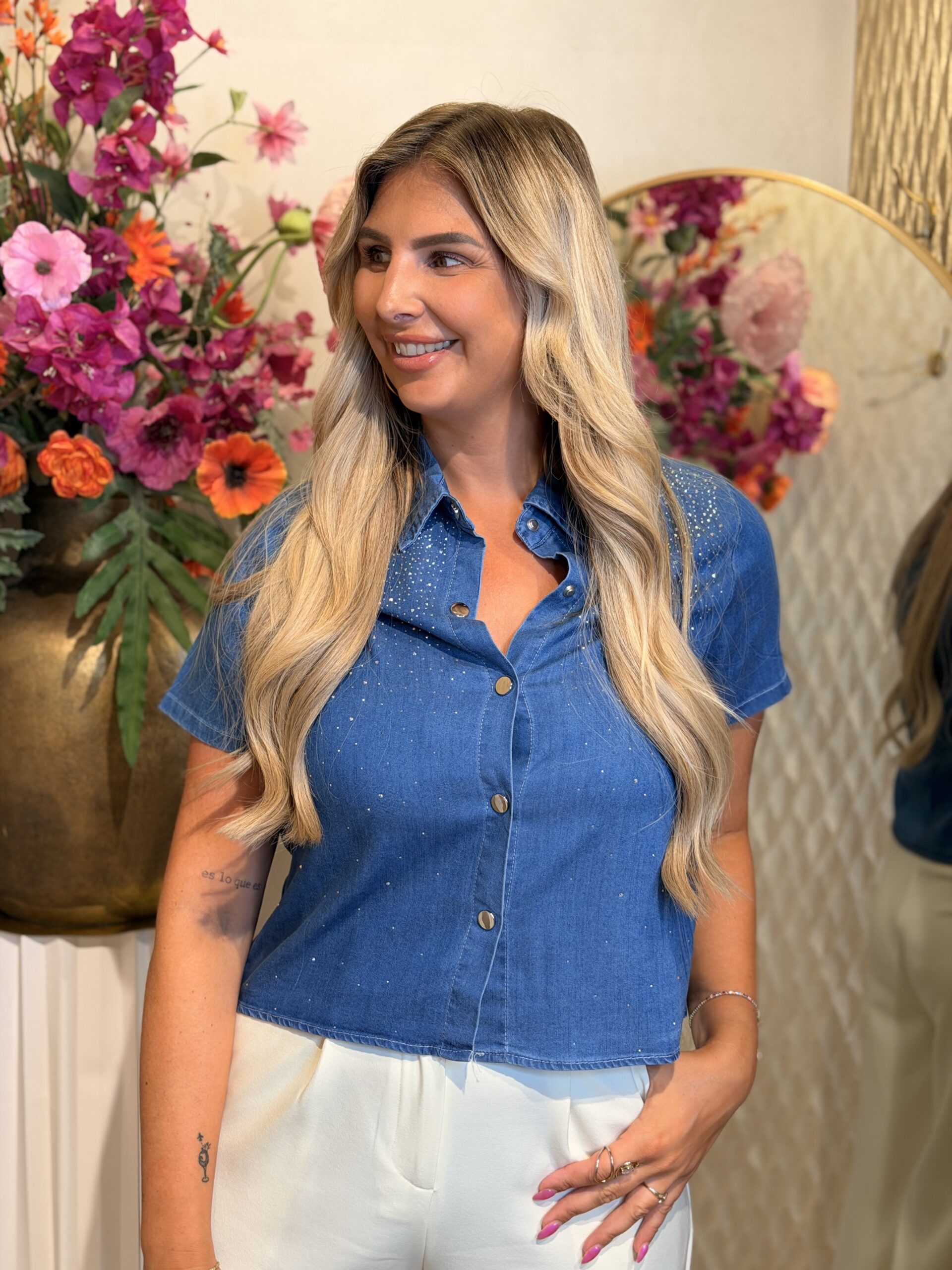 Blouse Denim Spark Dark - Afbeelding 2
