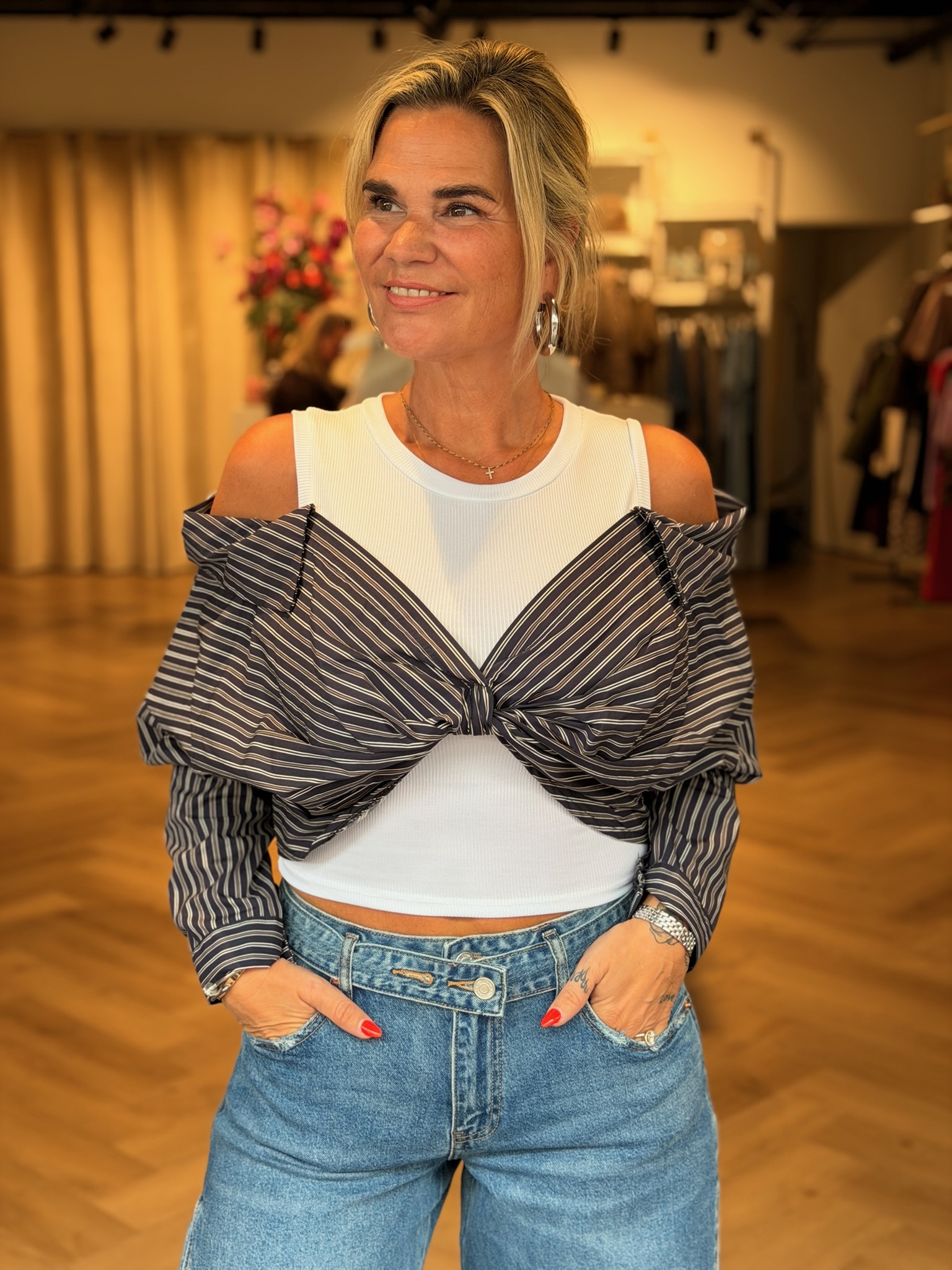 Top Ella Navy Blauw - Afbeelding 2