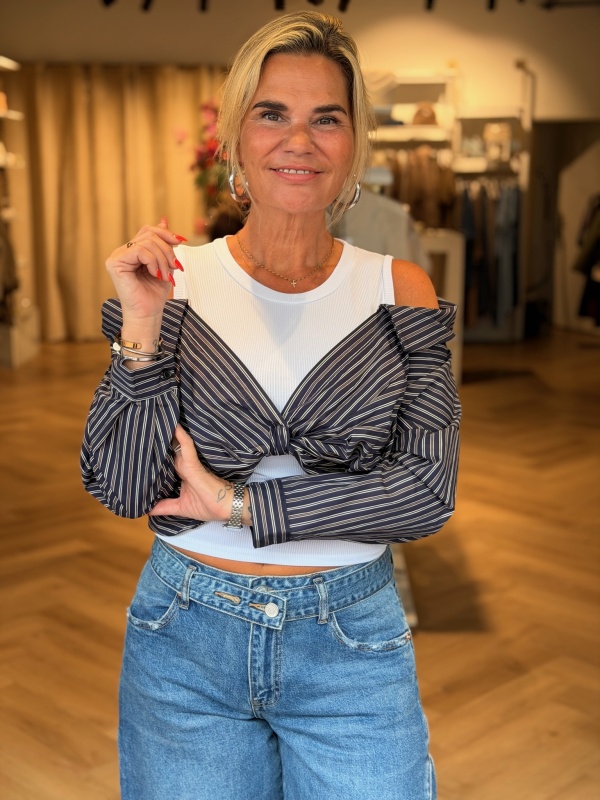 Top Ella Navy Blauw