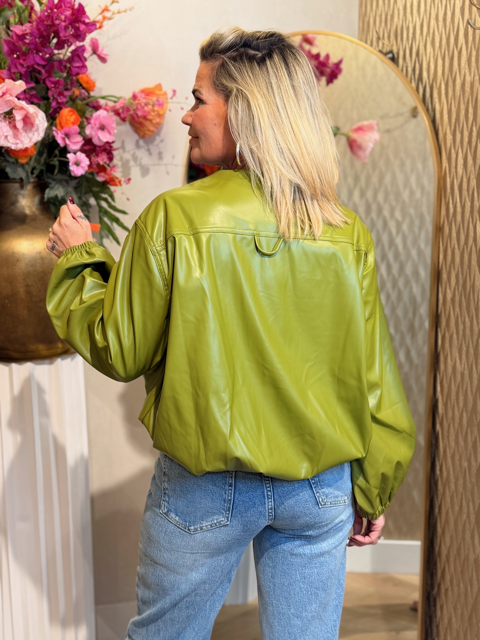 Jacket Leatherlook Ambika Tess Groen - Afbeelding 6