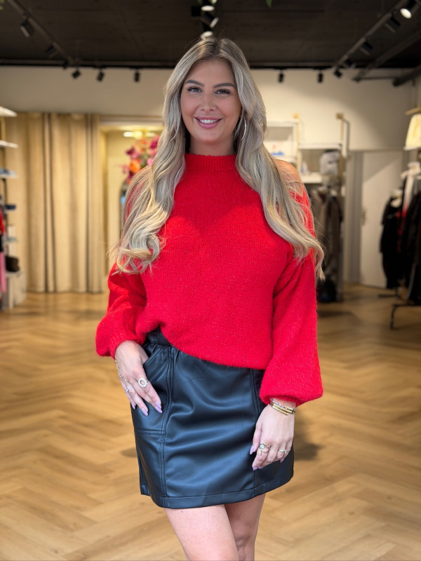 Rok Leatherlook Zwart
