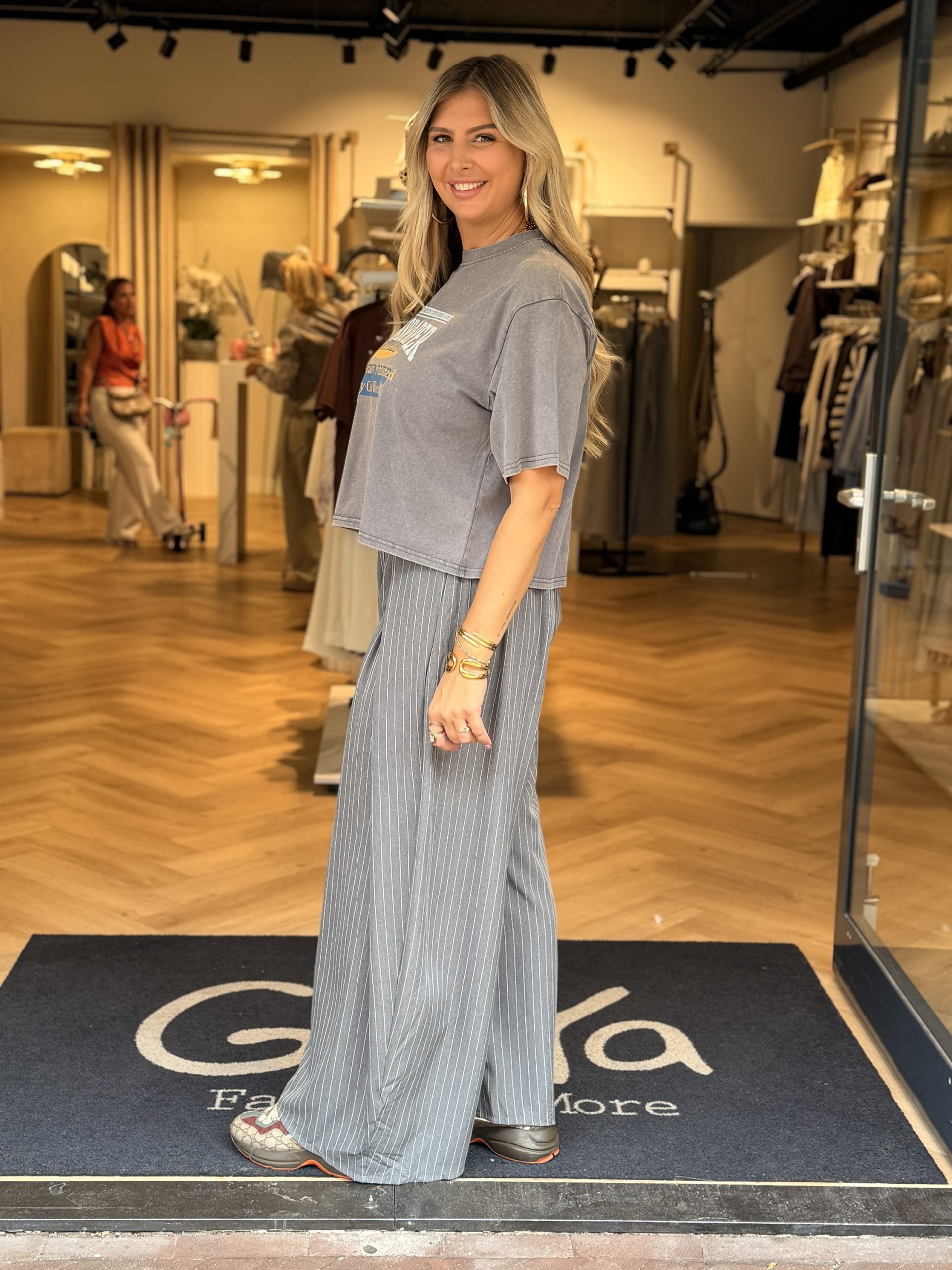 Broek Krijtstreep Mybel Grijs - Afbeelding 3