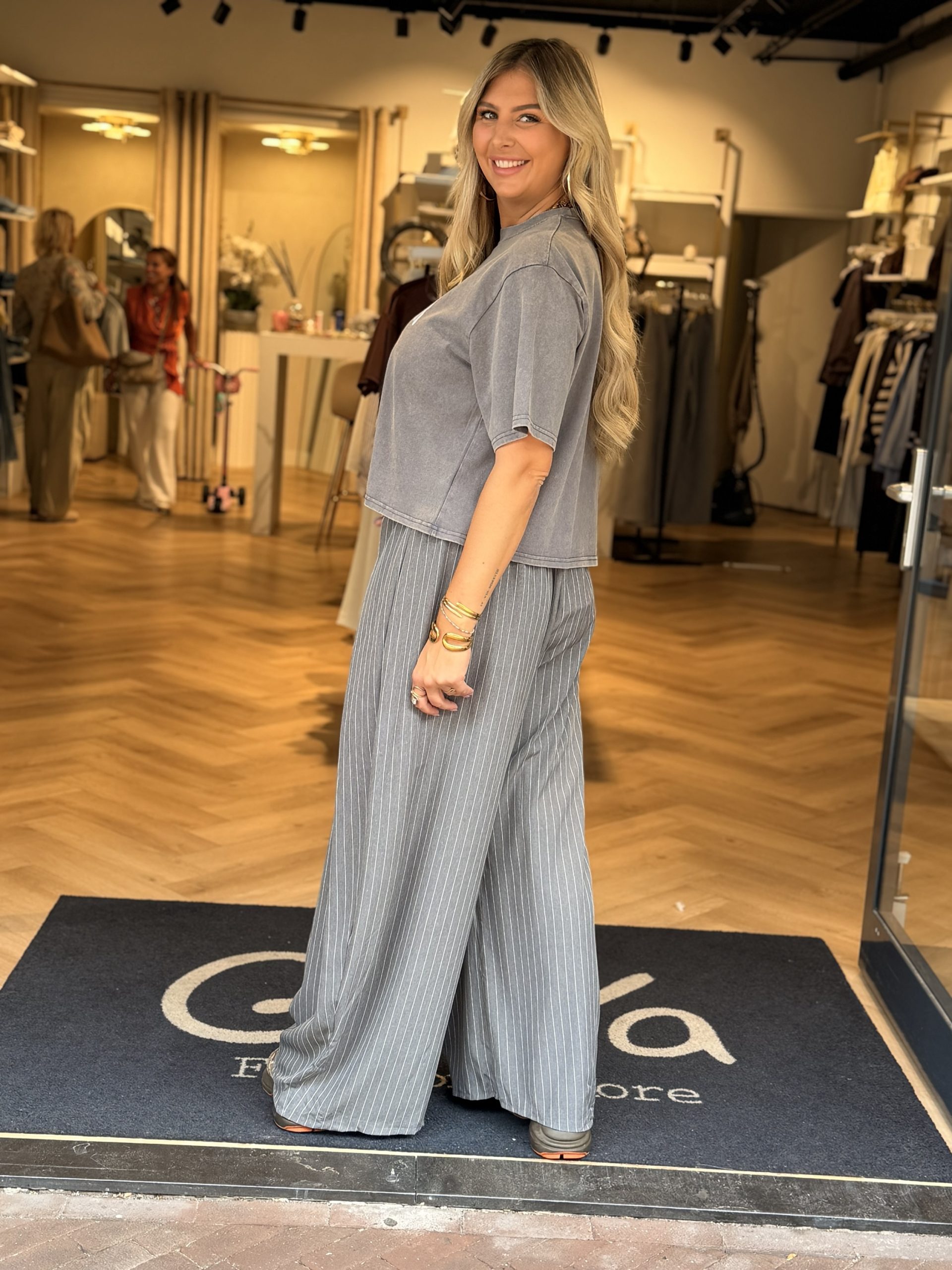 Broek Krijtstreep Mybel Grijs - Afbeelding 2