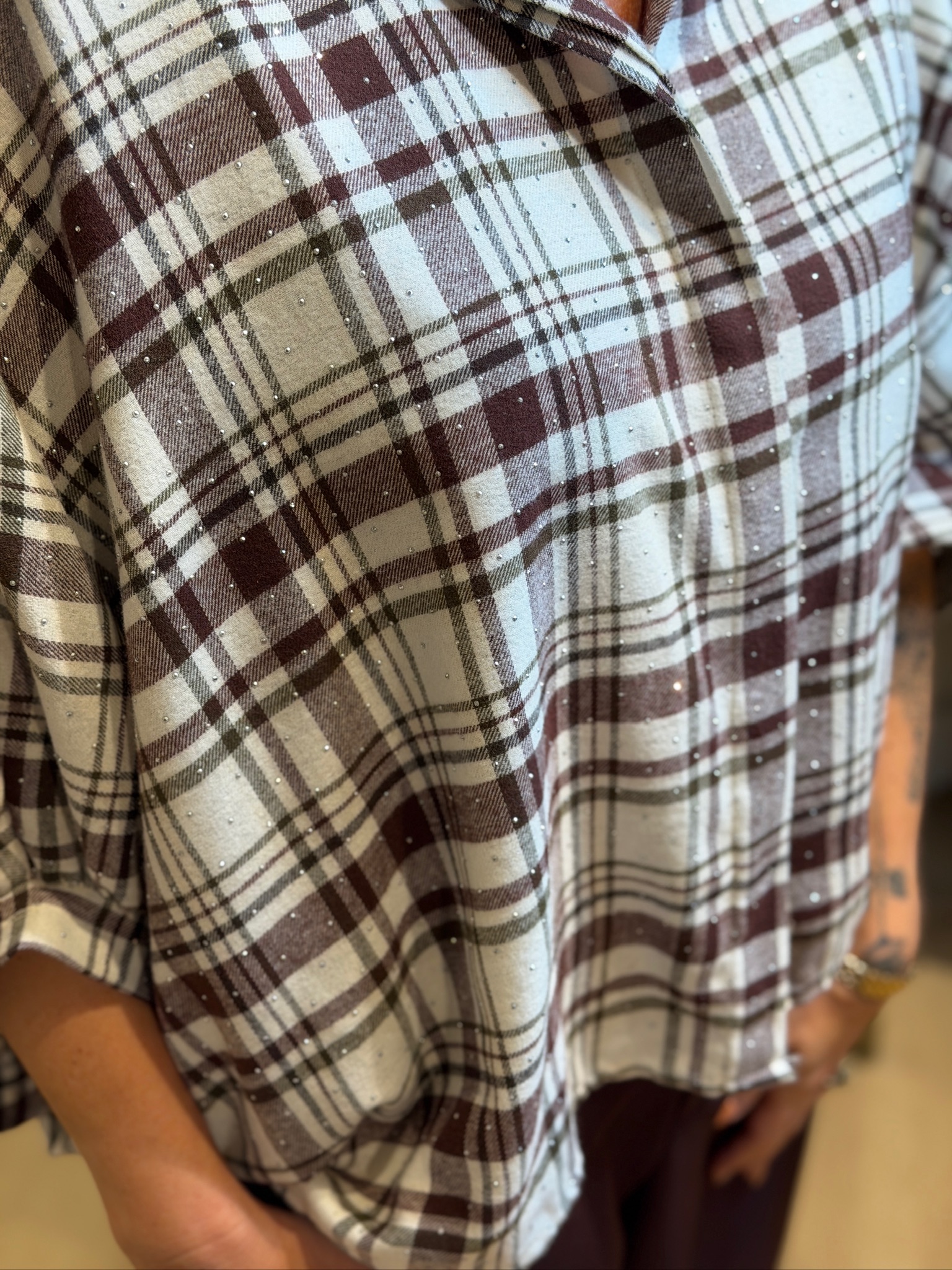 Blouse Ruit Wit Vera Jo - Afbeelding 5