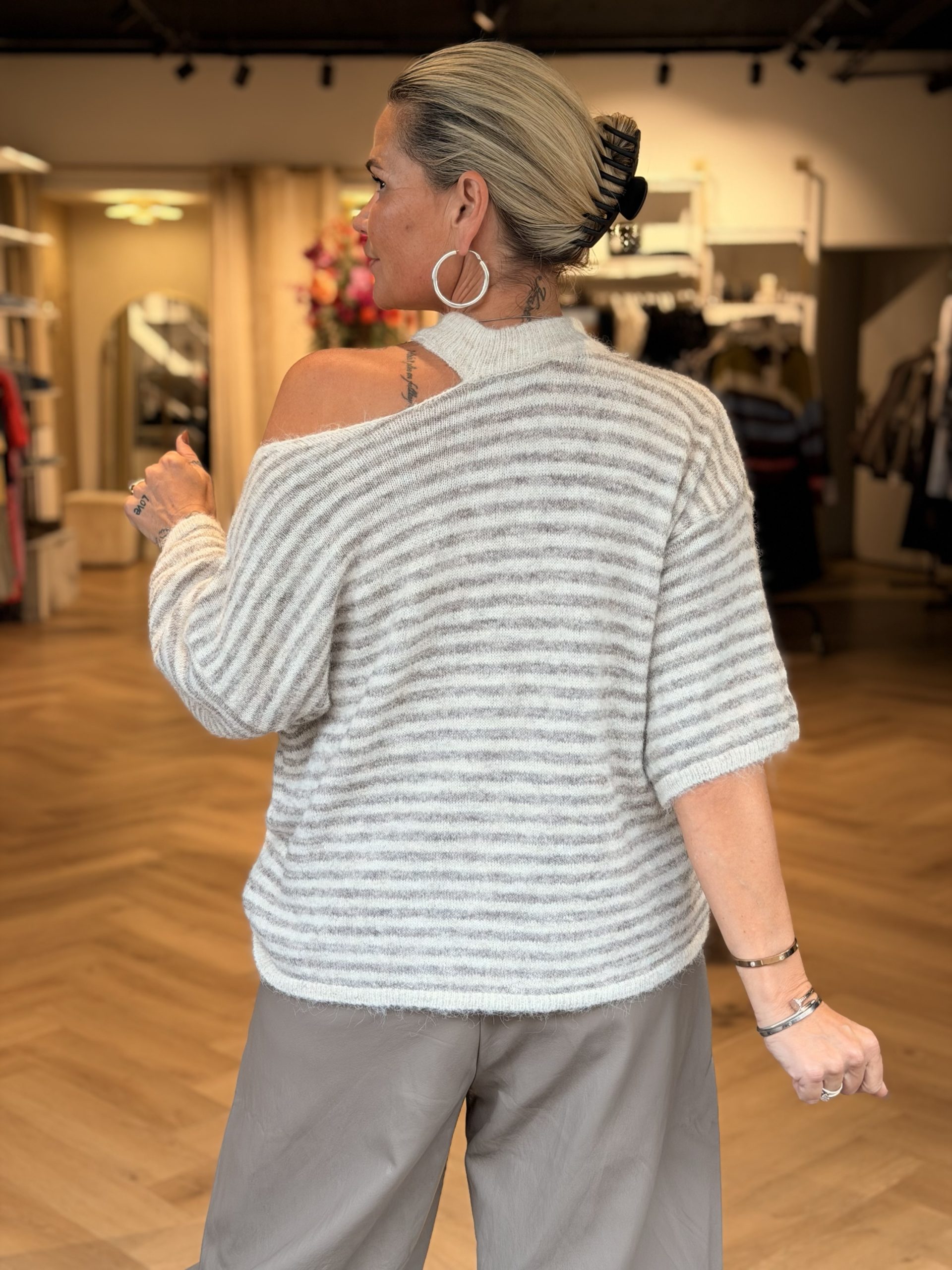 Trui One Shoulder Stripe Ambika - Afbeelding 4
